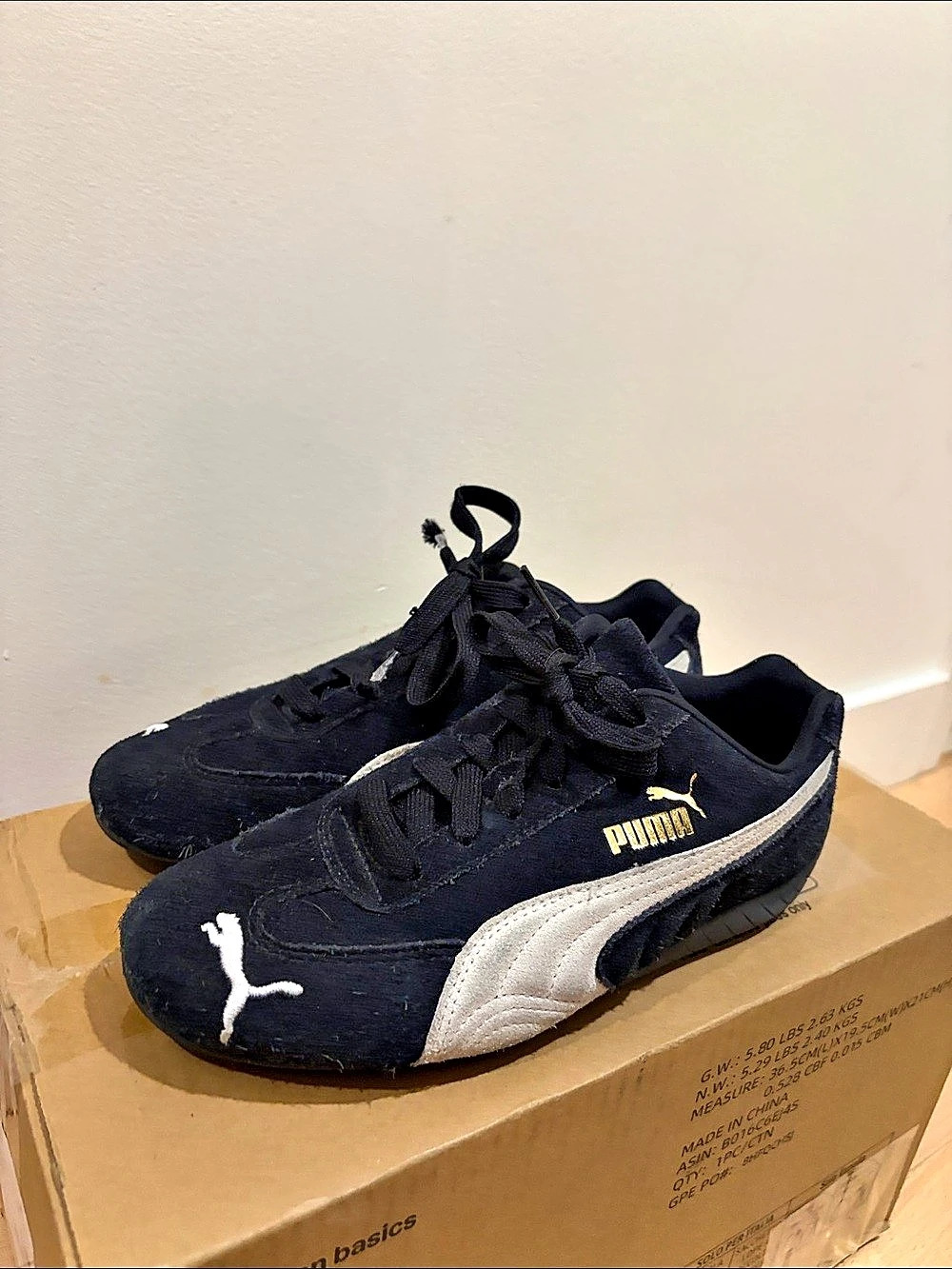 PUMA Speedcat Black & White Sneakers
